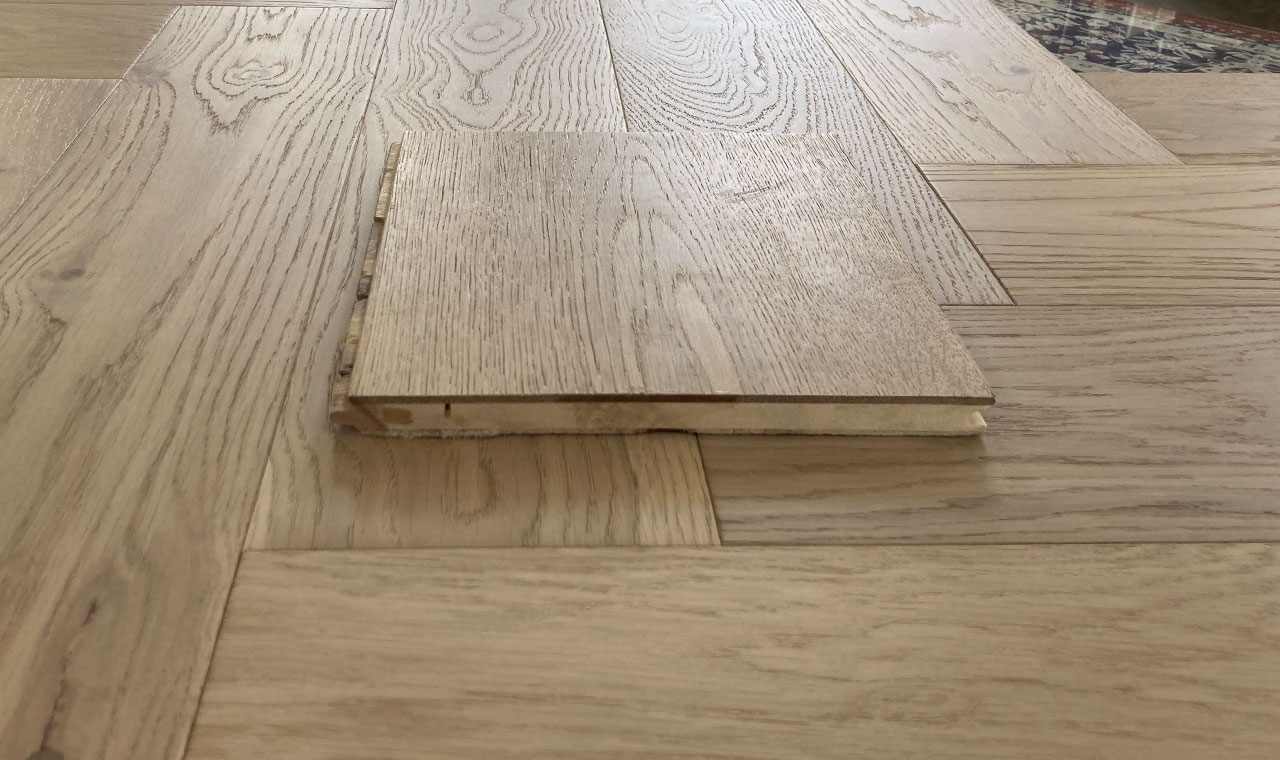 parquet batons rompus avec vernis invisible