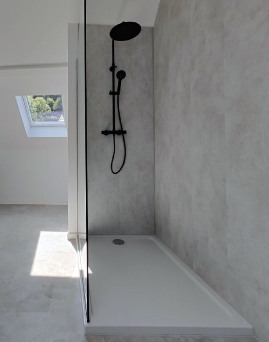 douche avec vinyle rigide duplex fuji
