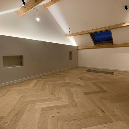 parquet batons rompus avec vernis invisible