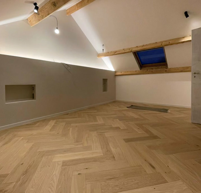 parquet batons rompus avec vernis invisible